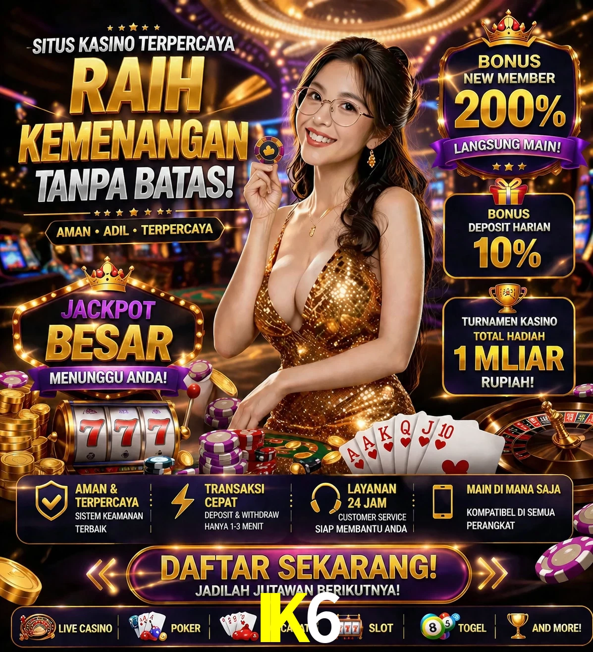 Roleta e blackjack IK6